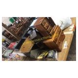 Wooden jewelry boxes, glassware