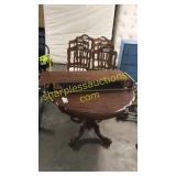 Table & 6 chairs with leaves