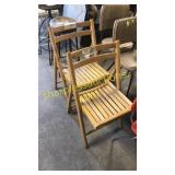 Two folding chairs