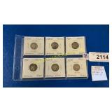 6 Mercury silver dimes 28, 28D, 29, 31, 34D, 35
