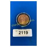 1oz pure copper  art coin-native American