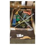 4 way wrench, door hinges, wheels