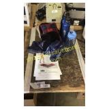 Water bottles, scarves/hats, pantyhose