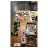 Golf balls, structo grader, ball cards, glove