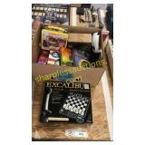 Chess game, box of valentines