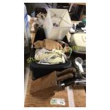 Knife set, towels, suitcase