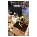 Socks, snow vintage, wooden trays