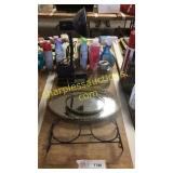 Mirrored trays, lamp