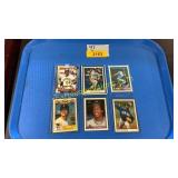 Barry Bonds, Rod Carew, George Barrett BB cards &