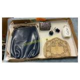 Purse, fragrances, wallet, box