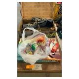 Booby-trap game, roller skates, misc