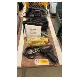 Craftsman 3 inch belt sander, sand paper, misc