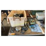 Old school bells, radio, stereo parts, misc