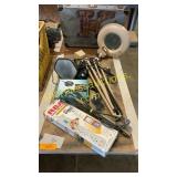 Light, RCA surge protector, GPS receiver, misc