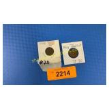 1948 penny, 1921P wheat cent