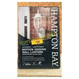 Hampton bay motion sensing wall lantern - white