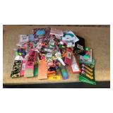 Erasers, pencil bags, planner