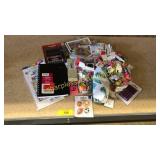 Pack of pens, erasers, calculator, school items