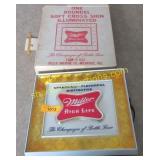 Vintage advertising Miller pub light in original