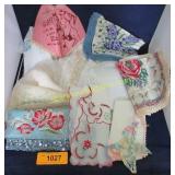 Vintage box lot of high end handkerchiefs