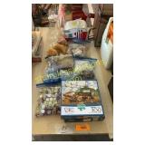 Puzzles, deco rocks, shells, wax melts, misc