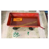 Red metal toy wagon