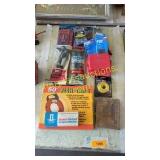 Riveter w/ rivets, multi tester, fish tape