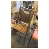 Wooden folding chair