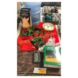 Candles, tree topper, tree skirt