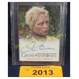 Autographed card, Gwendoline Christie.   HBO.