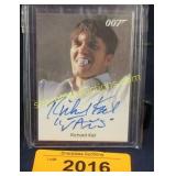 Autographed card, Richard Kiel 007 movie.
