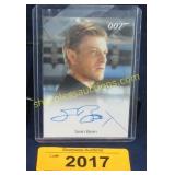 Autographed card, Sean Bean 007 movie