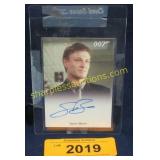 Autographed card, Sean Bean 007 movie.