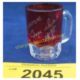 Antique Miniature glass mug Omaha 1898