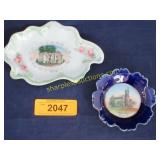 Vintage souvenir saucers Illinois.