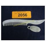 Vintage souvenir Moline, Illinois comb and key