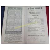 Antique 1898 German Insurance Calendar bill fold