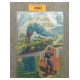 Vintage picture story railroad train book.
