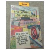 Vintage picture story railroad train book.  Wheel