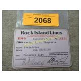 Vintage 1914 Rock Islands Lines railroad train
