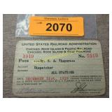 Vintage 1919 United States Railroad train