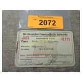 Vintage 1922 Rock Island Lines railroad train