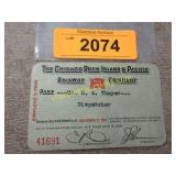 Vintage 1924 Chicago Rock Island & Pacific