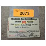 Vintage 1923 Rock Island Railway Co. railroad