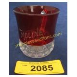 Vintage Moline, Illinois ruby flash mug.