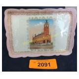 Vintage Wheelock tray Swedish Church Moline,
