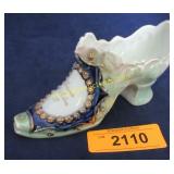 Vintage fancy decorated porcelain shoe Moline,