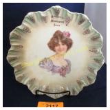 Limoges portrait plate.   Davenport Iowa.