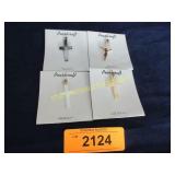 4 Vintage mother of pearl crosses.