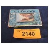 Vintage scenic colored miniature pictures in